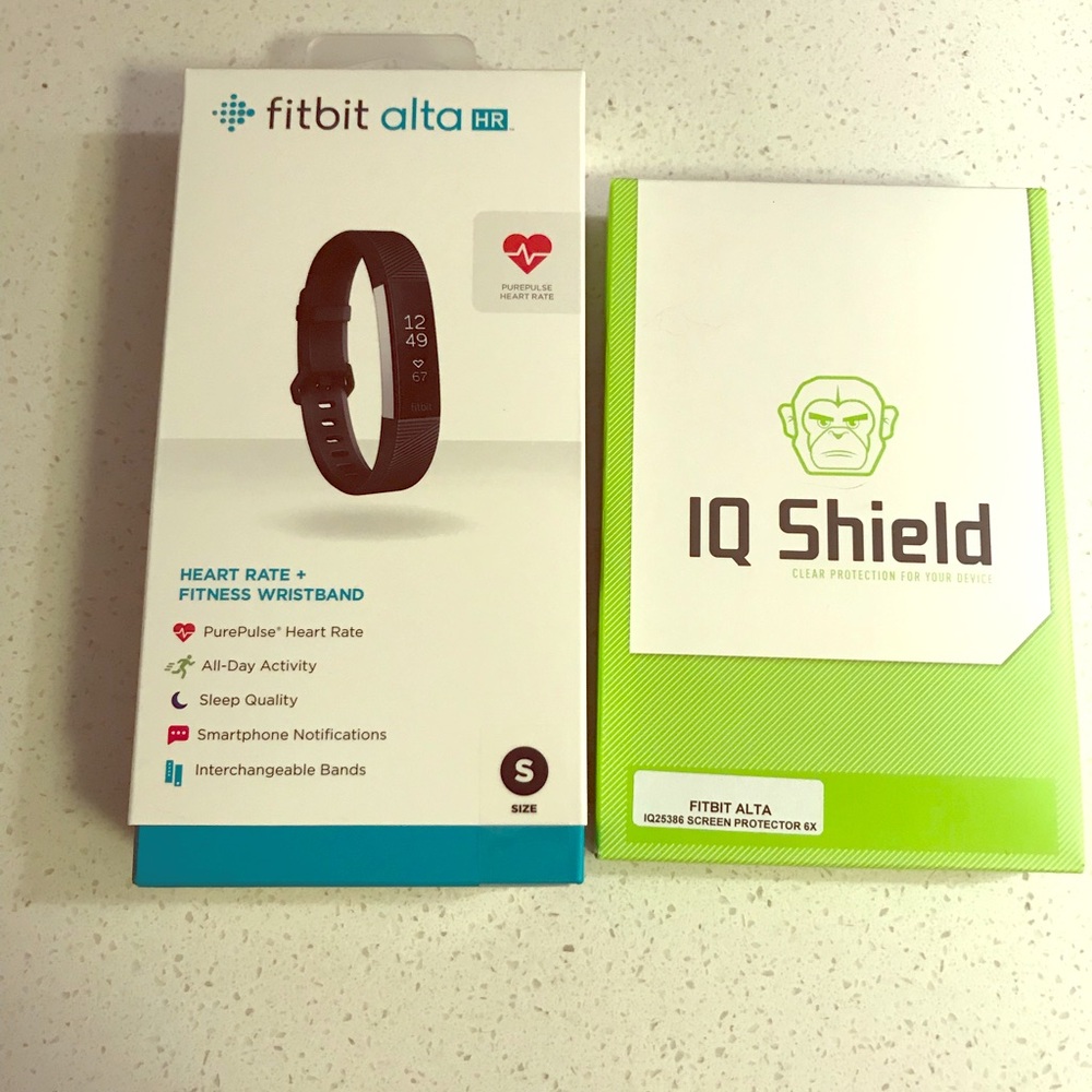New, never opened small FitBit Alta HR + IQ cover
